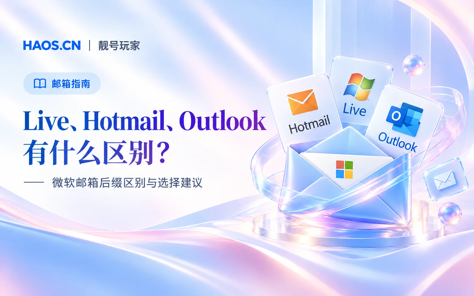 微软Live、Hotmail和Outlook有什么区别？